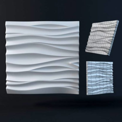 Форма для 3D панелей из гипса "Волна малая" силиконовая